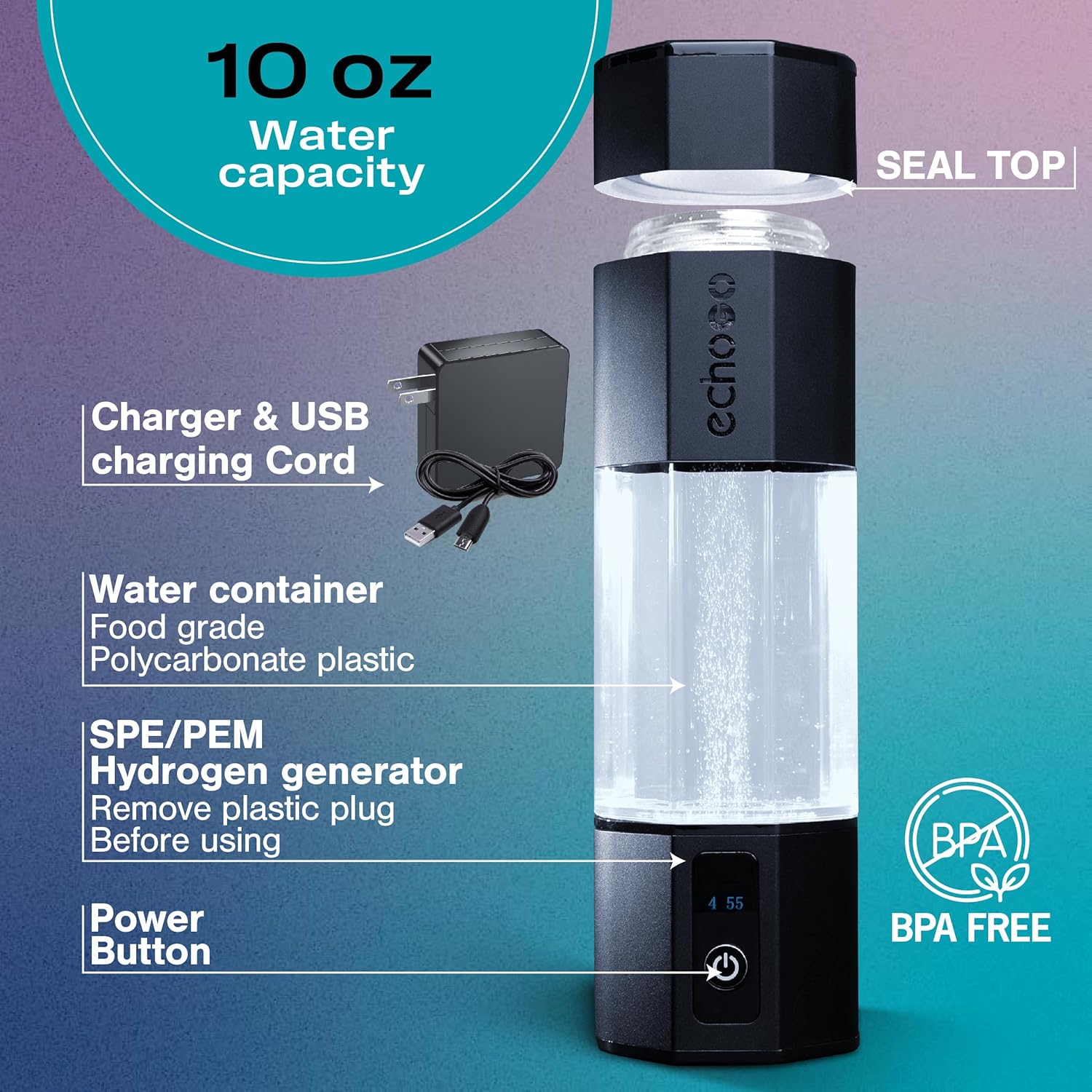 wcho Go+ Hydrogen Water Bottle Review